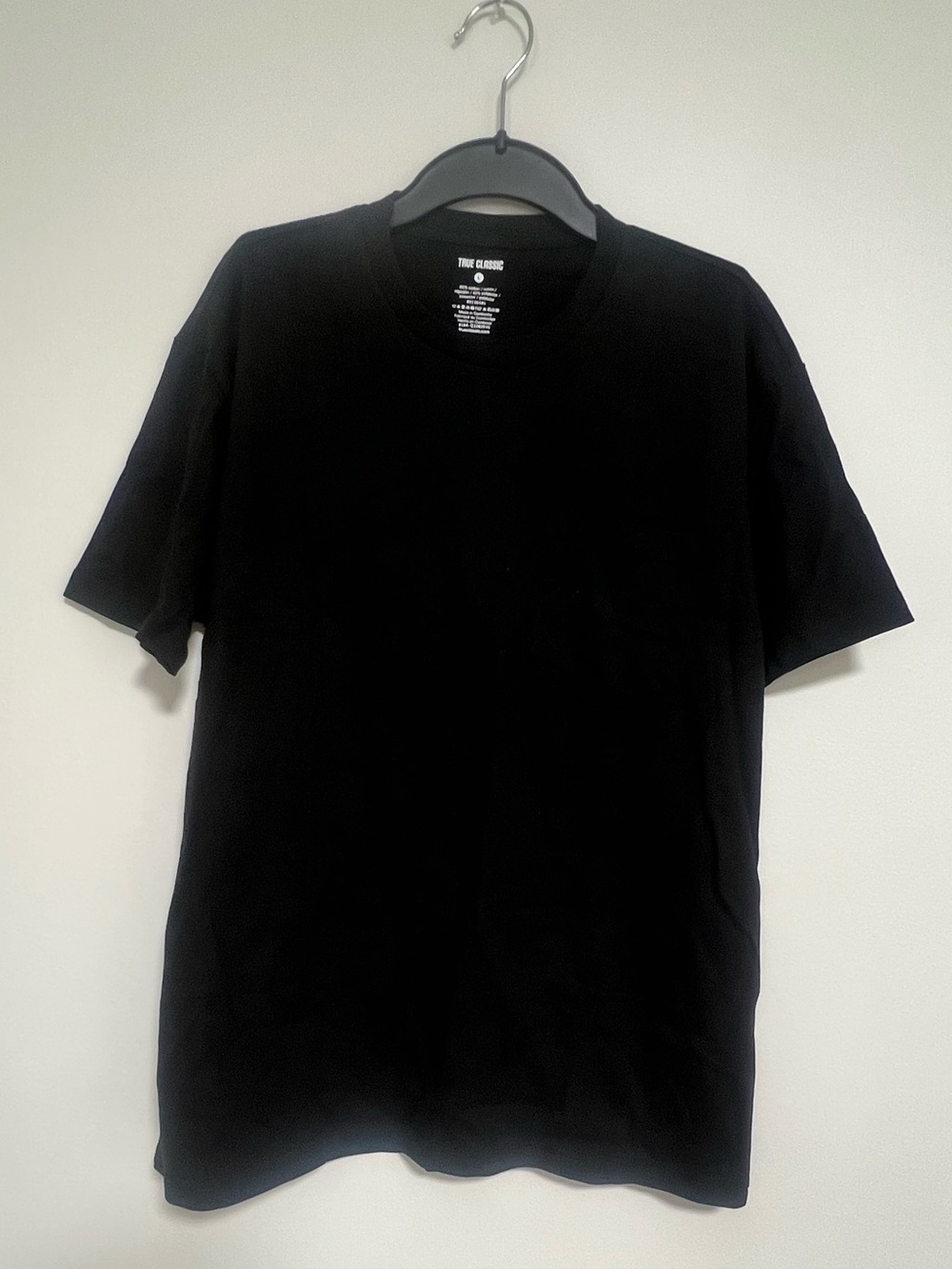 NEW True Classic mens knitted heavyweight classic pocket crew t-shirt large